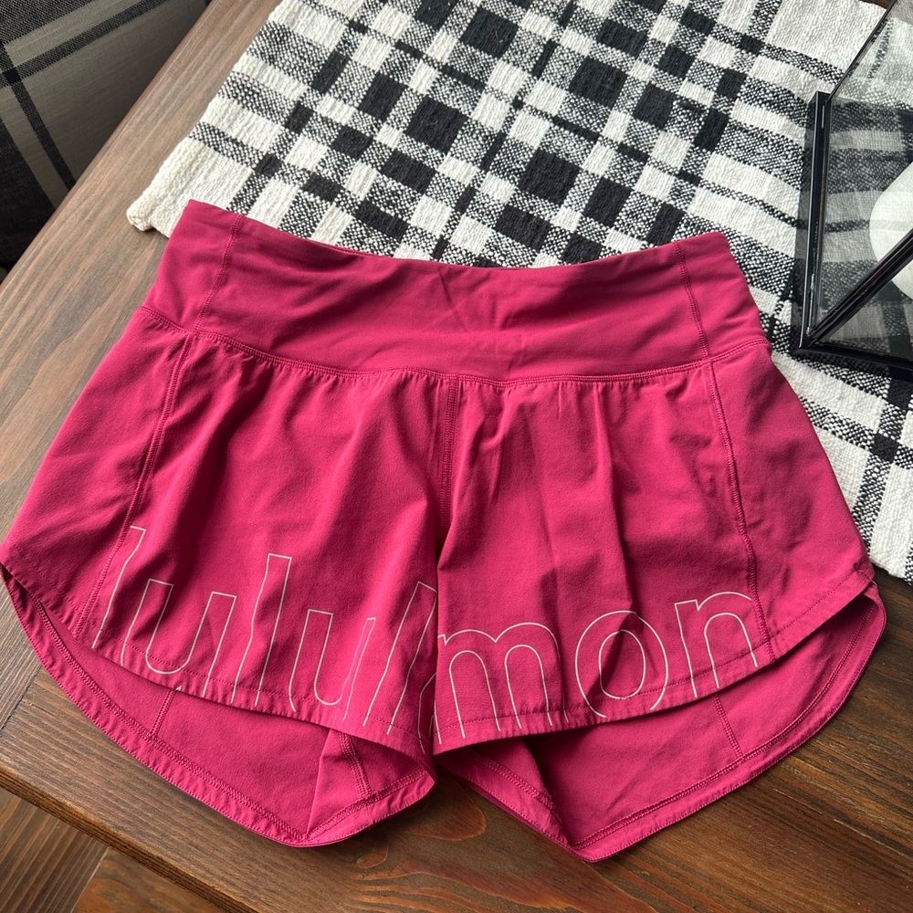 lululemon athletica Women's Magenta Athletic Shorts